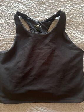Old Navy Black High-Neck Crop Sports Bra